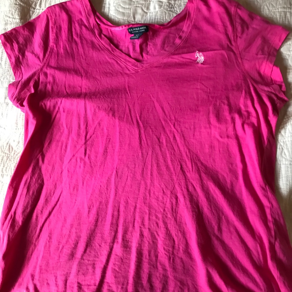 Pink polo shirt